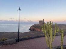 Last morning view across to Los Lobos and Fuerteventura