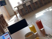 fresh OJ/strawberry juice
