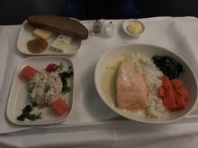 JFK-HEL seafood dinner