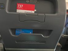 Standard domestic first on a Boeing 737-800