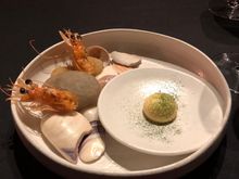 Shrimp heads with dill and lamb fat