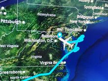 7/2021...ATL - JFK about the time we realized we were not headed to JFK. Leak in control tower diverted us to BMI. :(