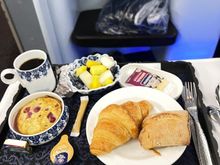 The breakfast. Nothing blowing me away, but edible nonetheless. Little jar of jam came later, they forgot to add those to the trays.