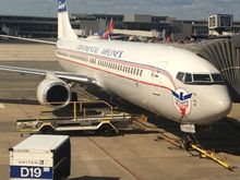 Continental throwback on United 737-900ER from IAD to PHX 23/08/2018