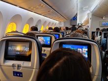 The flight up to SF took around 13 hours & was very smooth apart from when passing through the tropics.  Seat belts sign was going on & off but just light turbulence.  Crew was excellent.  Food was good too.  