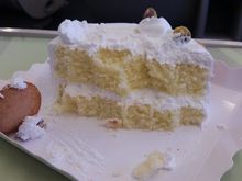 One cake was a single layer, while this one had two layers