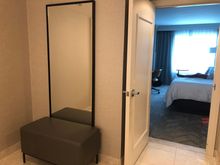 Bathroom leading into bedroom