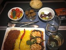 Asian vegetarian SPML on rtn leg from MAD to LHR one evening a few days ago. 