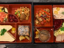 Left bento vege, right bento meat