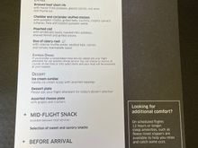 Just boarded #47, FRA-IAH. Here is the April menu