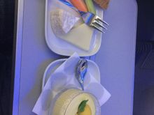 Mango mousse and cheese 