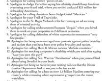 Things Cheeto needs to apologize for