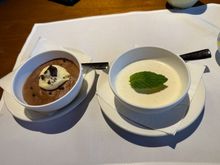 Coconut Panna Cotta and Chocolate Mousse