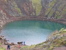 There is a path to take down towards the lake, and the path continues around the lake so that you can walk around it.