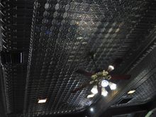 The ceiling of the dining room 