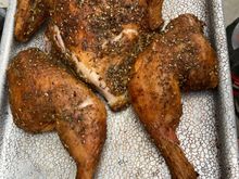 After an hour on the Traeger. 