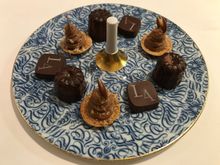 Petit fours - canale , Montblanc , milk chocolate squares