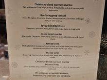 Festive Cocktail Menu