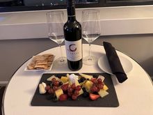 Grand Hyatt Denver - wine, crackers, and fruit & cheese plate