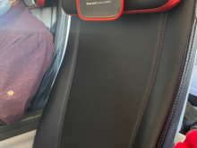 The reserved middle seat in rows 1-3