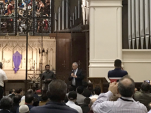 A Jewish Rabbi speaking at a Muslim Jummah prayer hosted at a Christian church in D.C. today.