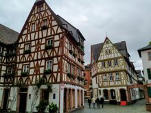 The old center of Mainz is full of timber frame houses like this 