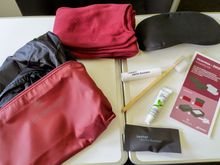 The contents of the amenity kit in SWISS Business 