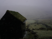 It started snowing!
