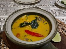 Seafood curry.