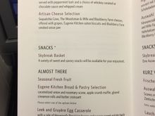 Dessert and Breakfast (which I missed)