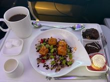 Pre landing veggie Korean ‘chicken’. It was bigger but I only remembered to take photos after eating some 😂