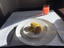 Amuse-bouche.  Delicious cottage cheese concoction.
