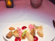 Scallops with sweet berry and figs: abit weird, 