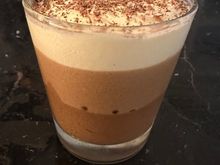 Just got home from Lisbon. Certainly my favorite dessert of the trip and very high on my all-time list was this “Trio de Chocolate” at a restaurant called Quintal das Docas. It’s dark, milk and white chocolate mousses layered, with shaved chocolate on top. 