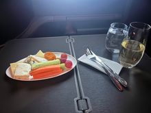FAs were happy to serve a mid flight cheese plate, with the standard light pours of champagne 😂