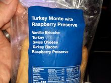 Most in the class went with United's Economy Tapas box for their snack where as I chose a warm Turkey Monte with Raspberry Preserve - which was actualy very tasty. 

Easy 3 hour flight.  Service was quite good lead by our purser, Abbey. We were checked on frequently throughout the flight and provided mini Dasani water bottles as needed. 