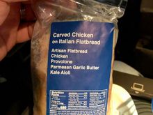 I wasn't hungry but wanted to check out the "Carved Chicken" version of this mornings blue label sandwich.  Didn't try it so I don't know if it tasted better than it looked. 