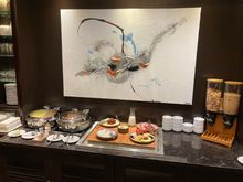 Breakfast buffet set up
