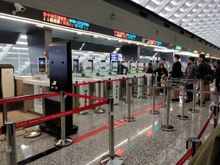 Automated immigration gates in TPE departure
