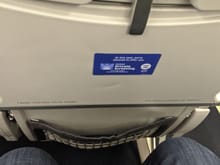 United 737 Seat 24D Seat Ptich
