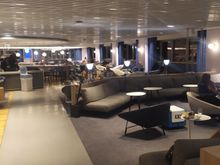 The lounge in Terminal 2G at Paris CDG airport was, surprisingly, not too busy 