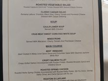 The menu