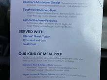 JFK to PDX Breakfast Menu