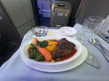 Beef main. Not great quality or presentation. 