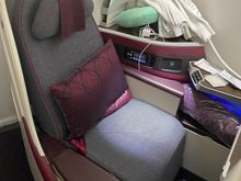 The business-class seat on the 787-8
