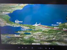 I fell asleep for much of the flight with my jet lag & woke up prior to landing in the European side of Istanbul