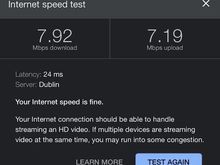 Wifi was a bit slow, We also had a weak signal in the bedroom, which might have made it slow.