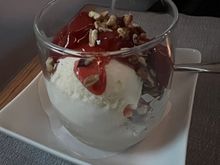 Options of sundae, fruit and cheese, or salted caramel tart