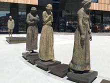 Memorial to 12000 women and 2000 children sent to Tasmania as convicts from Ireland between 1803 and 1853.  The memorial is in the hotel forecourt and was erected last year.