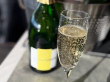 A step up from JFK Delta One champagne 